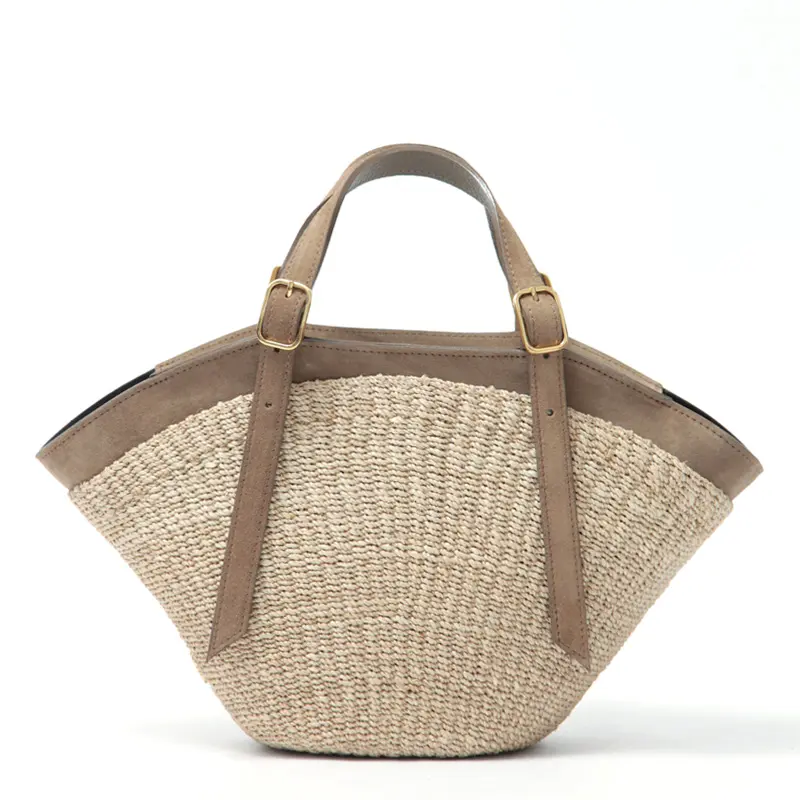 VIOLAd'ORO ヴィオラドーロ MIRO アバカ かごバッグ V-8844 ナチュラル/トープ